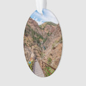 Kijken naar beneden Zeven Herfsten trappen Ovaal O Ornament (voorkant)