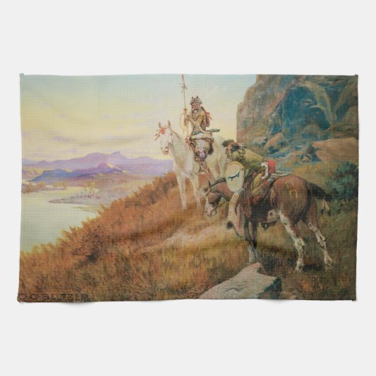 Kijken naar de boten van de blanke man door OC Sel Theedoek (Horizontaal)