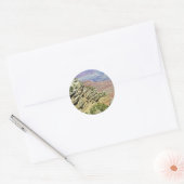 Kijken naar de Grand Canyon Ronde Sticker (Envelop)