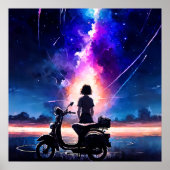 Kijken naar de hemel - Illustratie Art Style Poster (Voorkant)