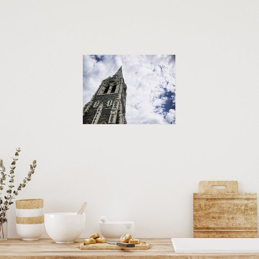 Kijken naar de hemel op het Poster van Christchurc (Keuken)