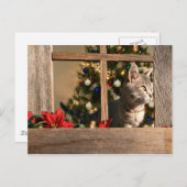 Kijken naar de Kerstman Feestdagenkaart (Voorkant / Achterkant)