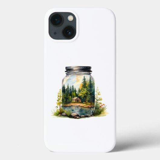 Kijken naar de stroom, het huis in een glazen pot Case-Mate iPhone case (Achterkant)