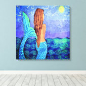 Kijken naar de zon Abstract digitaal schilderij Canvas Afdruk (Insitu (Houten vloer))