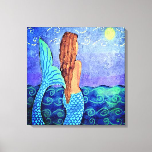 Kijken naar de zon Abstract digitaal schilderij Canvas Afdruk (Voorkant)