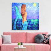 Kijken naar de zon Abstract digitaal schilderij Canvas Afdruk (Insitu (Woonkamer))