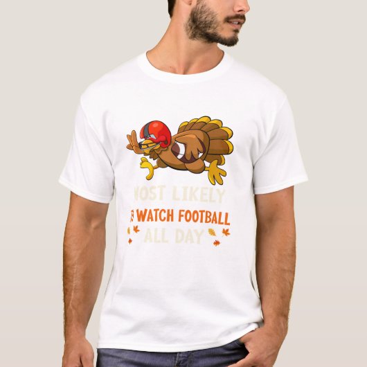 Kijken naar Football All Funny T-shirt (Voorkant)