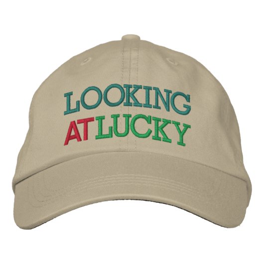 Kijken naar geluk geborduurde pet (Voorkant)