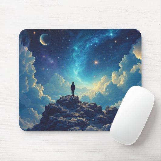 Kijken naar het universum art muismat (Met muis)