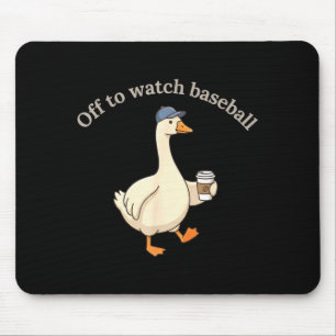 Kijken naar honkbal, grappige honkbalmoeder gans muismat