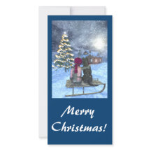 Kijken naar Kerstmis Kaart