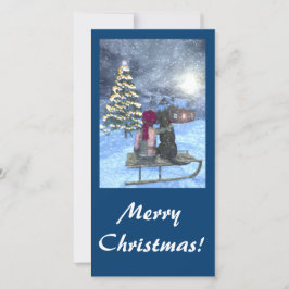 Kijken naar Kerstmis Kaart