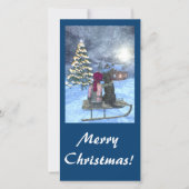 Kijken naar Kerstmis Kaart (Voorkant)