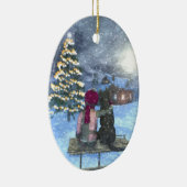 Kijken naar kerstversiering voor keramische kerami keramisch ornament (Rechts)