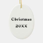 Kijken naar kerstversiering voor keramische kerami keramisch ornament (Achterkant)