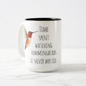 Kijken naar kolibries tweekleurige koffiemok (Voorkant links)