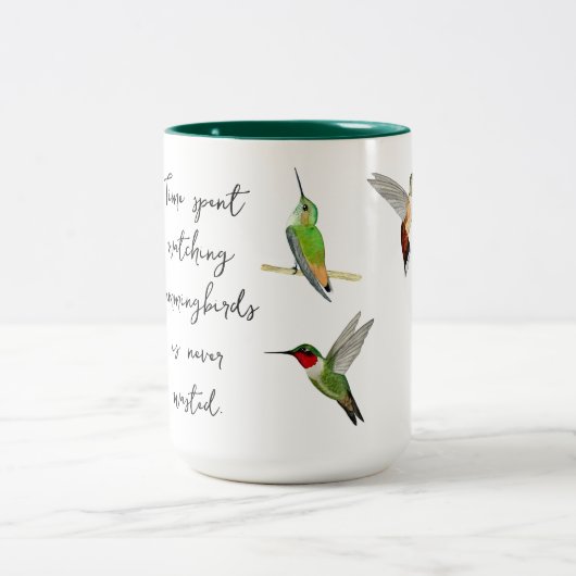 Kijken naar kolibries tweekleurige koffiemok (Center)
