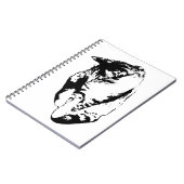 Kijken naar Tabby Cat Monochrome Notitieboek (Linkerzijde)