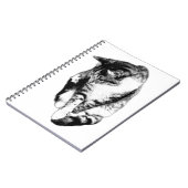 Kijken naar Tabby Cat Monochrome Notitieboek (Linkerzijde)