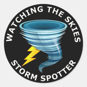 Kijken naar The Skies Storm Spotter Ronde Sticker