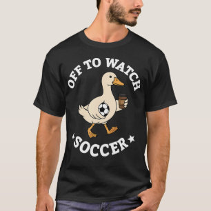 Kijken naar voetbalmoeder - grappige gans drinkt t-shirt