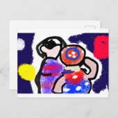 Kijken naar vuurwerk briefkaart (Voorkant / Achterkant)