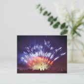 Kijken naar vuurwerk briefkaart (Staand voorkant)