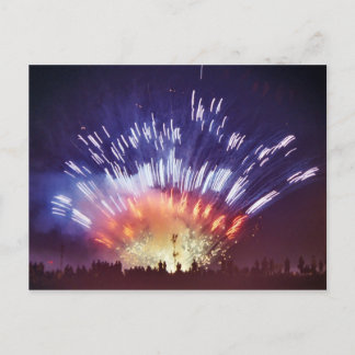 Kijken naar vuurwerk briefkaart