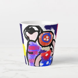 Kijken naar vuurwerk latte mok