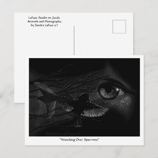 Kijken over Sparrows Postcrossing Briefkaart (Voorkant / Achterkant)