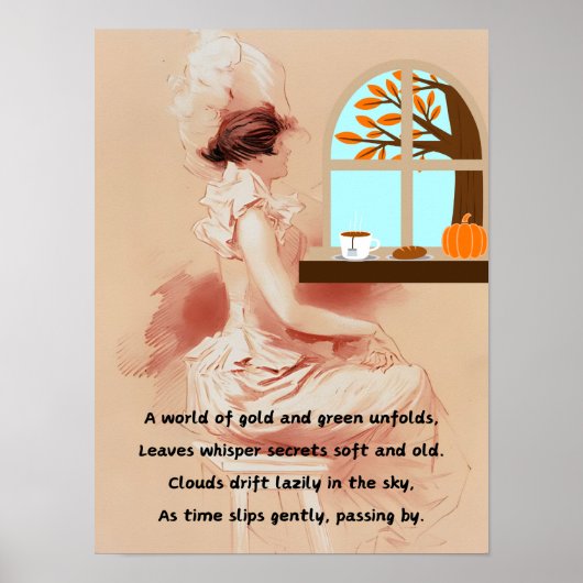 Kijken uit het raam poster (Voorkant)