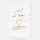 Kijken vanuit de hemel huwelijksmonument acryl bord (Hoek)