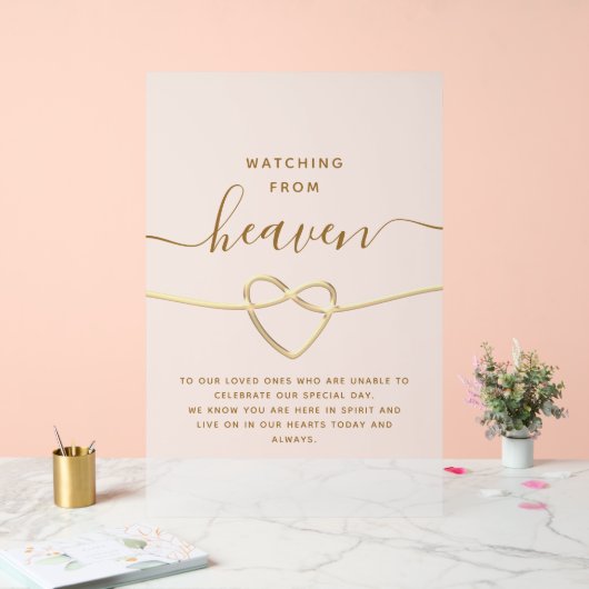 Kijken vanuit de hemel huwelijksmonument acryl bord (Huwelijk)