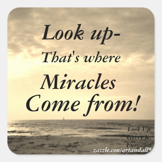 KIJKEN VIERKANTE STICKER (Voorkant)