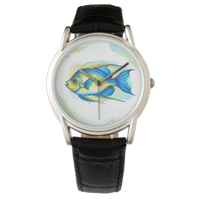 Kijken - Waterverf Series: Angelfish Horloge (Voorkant)