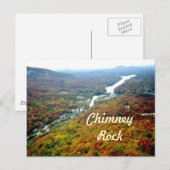 Kijkend naar beneden vanuit Chimney Rock Briefkaart (Voorkant / Achterkant)