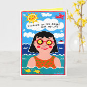 Kijkend naar Bright Side Birthday Greeting Kaart (Gele Bloem)