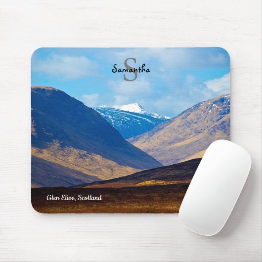 Kijkend naar de mat van Glen Etive Mouse Muismat (Met muis)