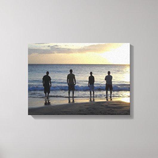 Kijkend naar de Oceaan Canvas Afdruk (Voorkant)
