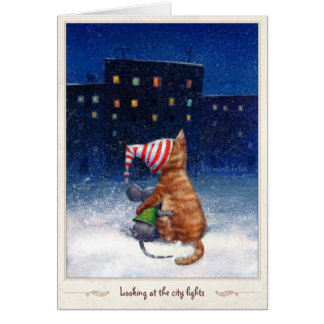 Kijkend naar de stadslichten