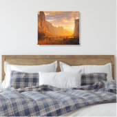 Kijkend naar de Yosemite Valley, door Albert Biers Canvas Afdruk (Insitu (Slaapkamer))