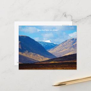 Kijkend naar Glen Etive, Schotland ansichtkaart Briefkaart