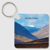Kijkend naar Glen Etive, Scotland Keyring Sleutelhanger (Voorkant)
