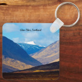 Kijkend naar Glen Etive, Scotland Keyring Sleutelhanger (Achterkant)