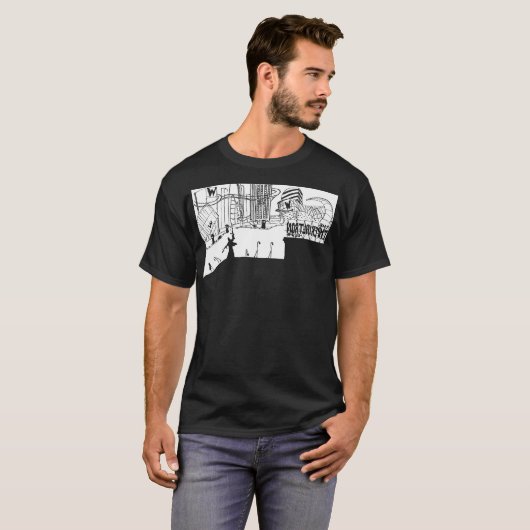 Kijkend naar het westen t-shirt (Voorkant volledig)