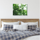 Kijkend omhoog naar de Bomen van de Zomer Canvas Afdruk (Insitu (Slaapkamer))