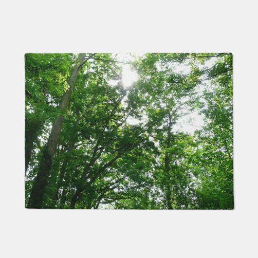 Kijkend omhoog naar de Bomen van de Zomer Deurmat (Voorkant)