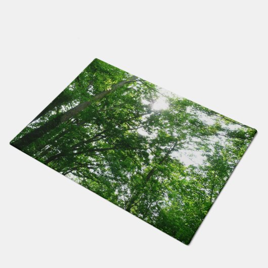 Kijkend omhoog naar de Bomen van de Zomer Deurmat (Schuin)