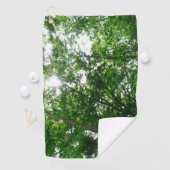 Kijkend omhoog naar de Bomen van de Zomer Golfhanddoek (Insitu)
