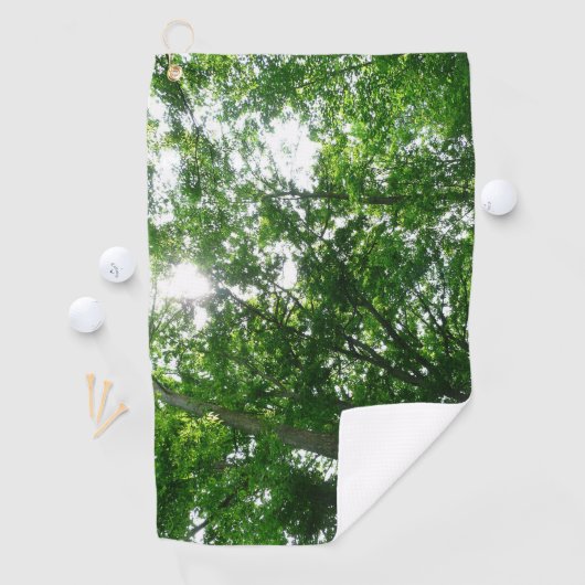 Kijkend omhoog naar de Bomen van de Zomer Golfhanddoek (Insitu)